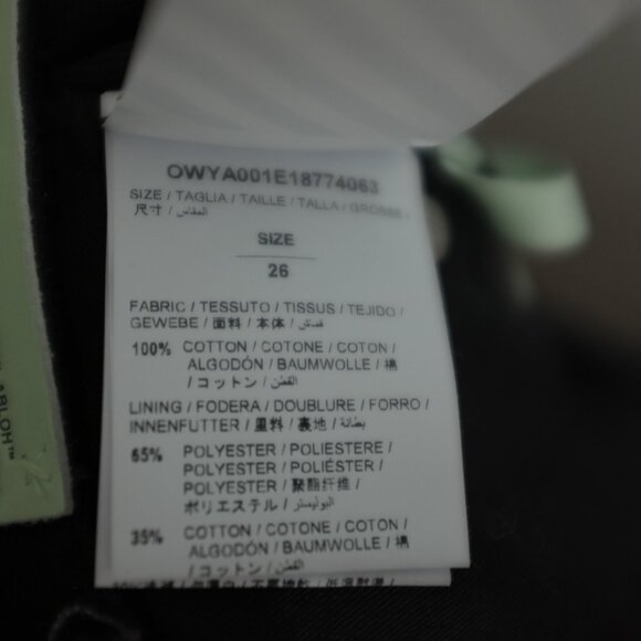 COPY - OFF-WHITE Black embroidered Flowers women Baggy Jeans size 26 - Picture 14 of 14